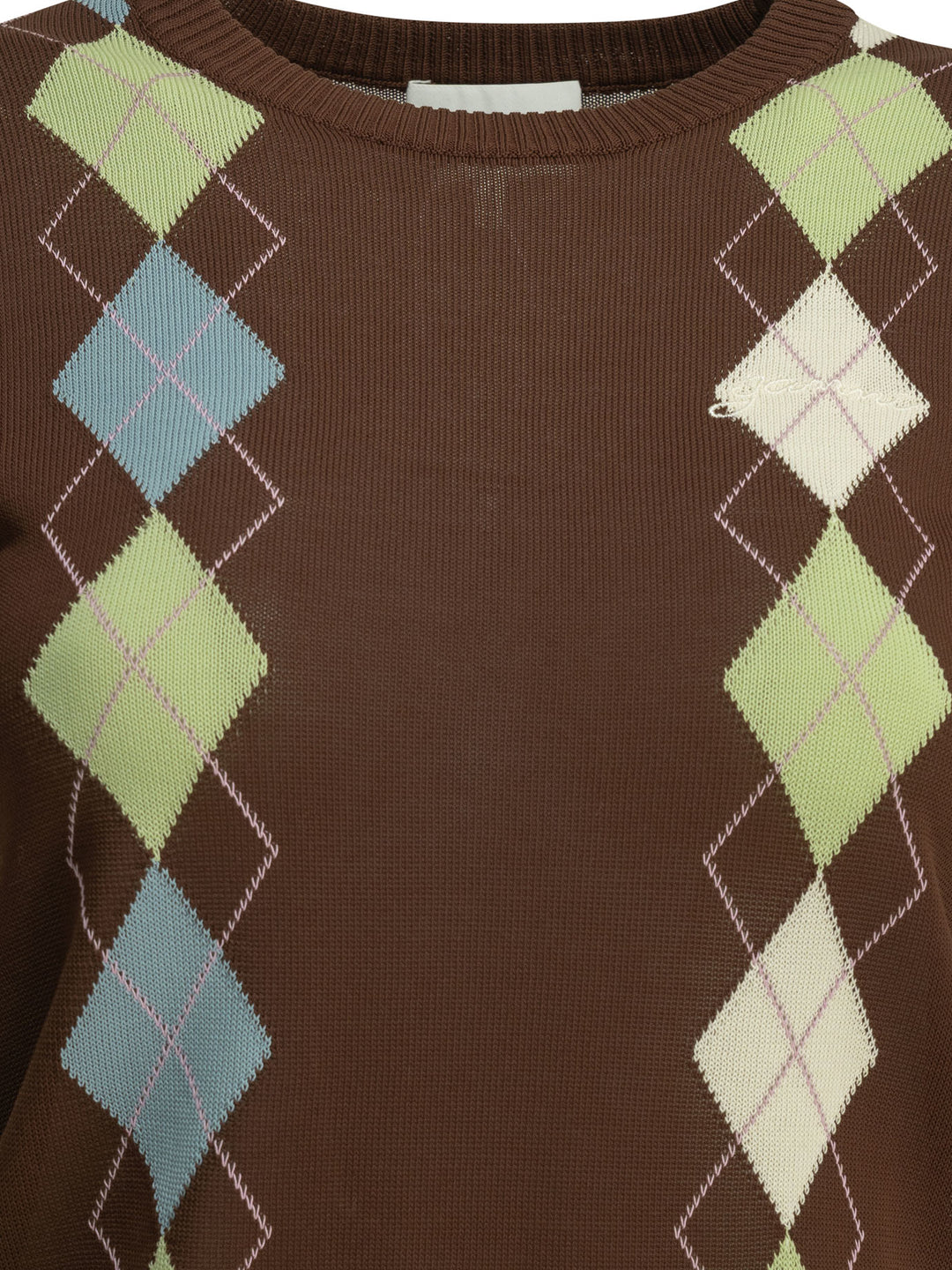 Ganni Argyle Knitwear - Brown | 675e74b8d3989a62b5fa97877b96dd176eca7b13