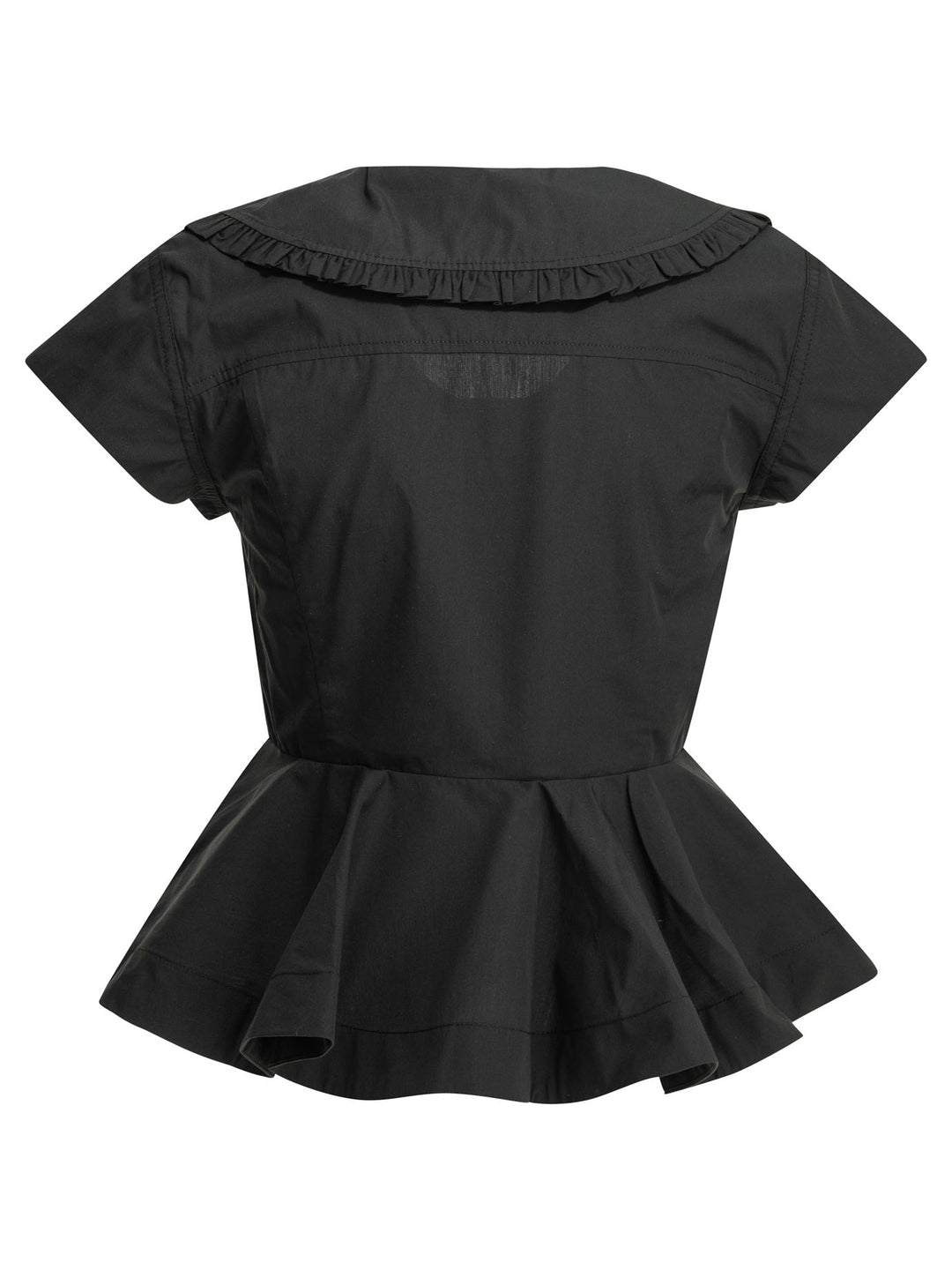 Ganni Cotton Blouse Shirts - Black | 111d5dca3ffc89dda38df03604e0adc071c740cb