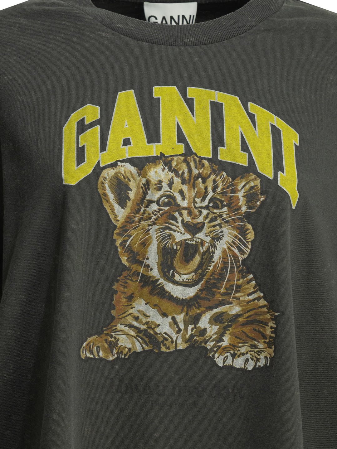 Ganni Tiger T-shirts - Black | afeed4267bc02e7e6d52118bb912490e5aaf0802