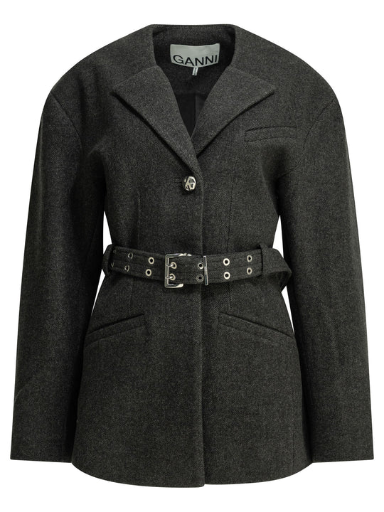 Lightweight Wool Jacket Jackets And Coats Black