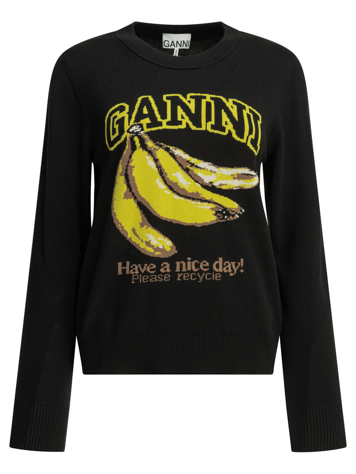 Ganni Banana Knitwear - Black | 77739d79f1f1c0ab41169be44e8110b8d0f1ca72