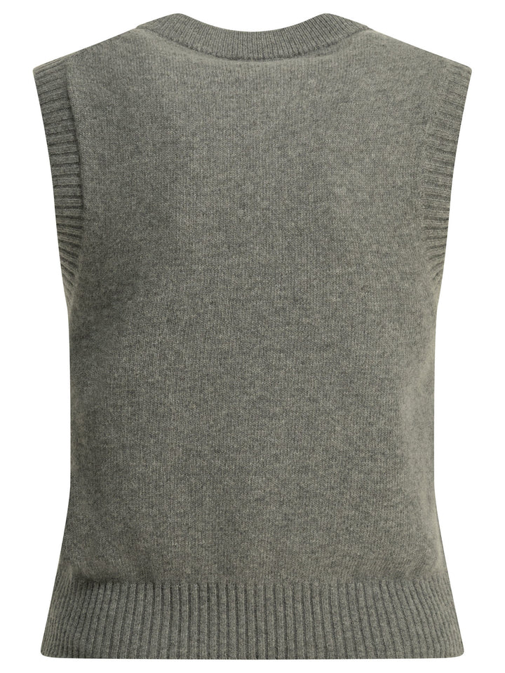 Ganni Flowers Knitwear - Grey | deaa23563d7ba17ca87fad0b1574d7141977c863