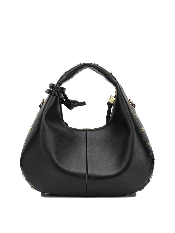 Ganni Hobo Studs Handbags - Black | 5065b6eb7af7c7217b0d8455449cf7d80a994583