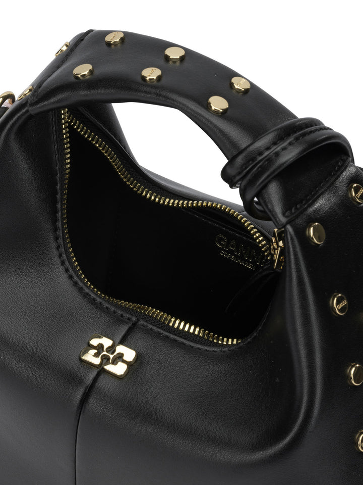 Ganni Hobo Studs Handbags - Black | 646bb0aca6b4052484b983f2bba74aa4e789fe2c