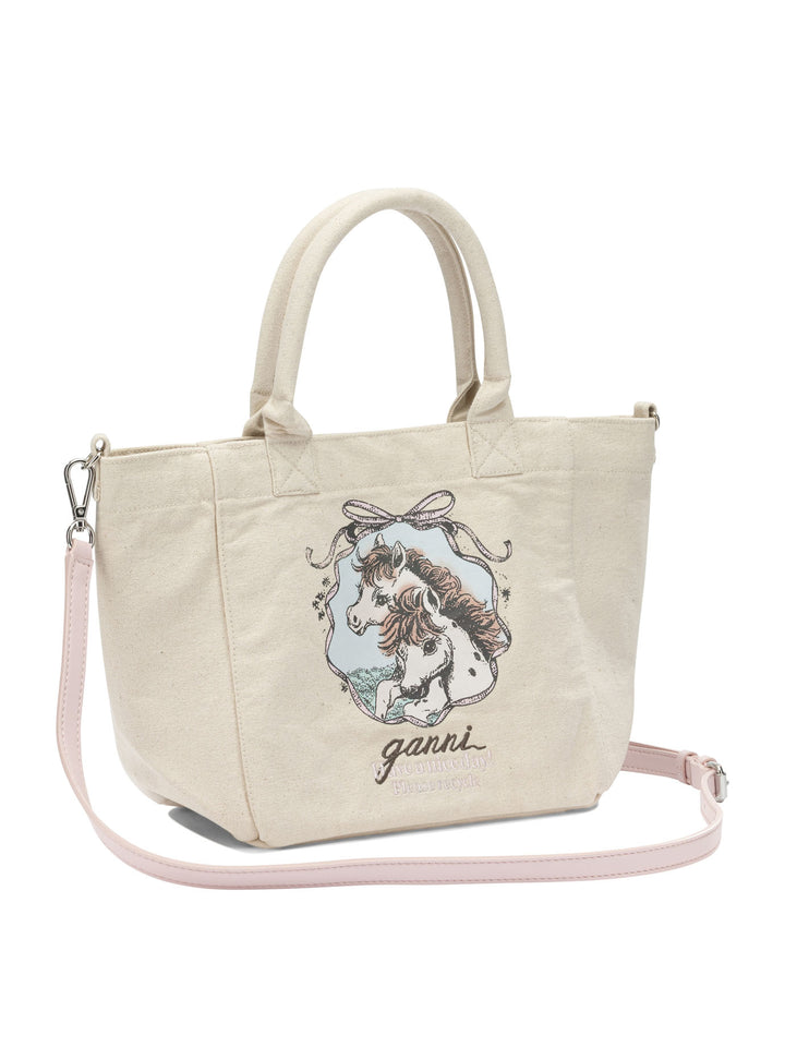 Ganni Easy Pony Handbags - White | 116d8f1ad5b491d4613e5e68a9fd77ca6fb91e9d