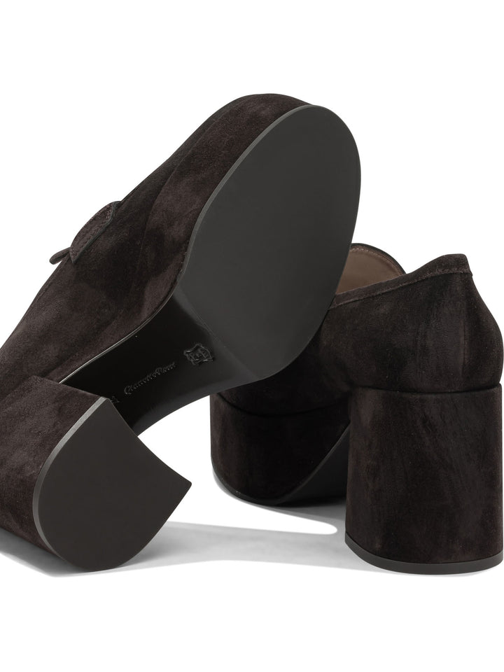 Gianvito Rossi Jenna 75mm Loafers & Slippers - Brown | 01989eea2d45f0ec05dbce219ec82532ae2968fd