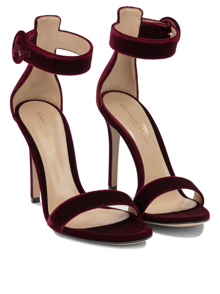 Gianvito Rossi Portofino 105mm Sandals - Bordeaux | b16db300e7a1bcc8c8943c57b26d51fd3e0f8615