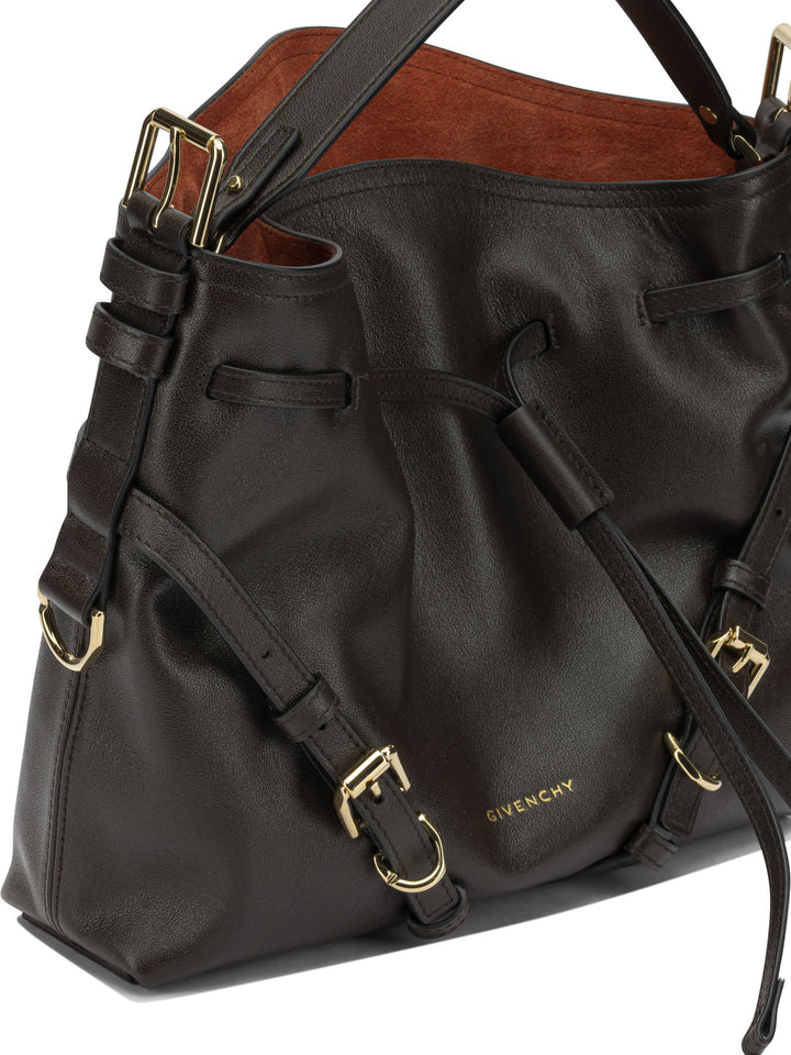 Givenchy Voyou Bucket Handbags - Brown | 8807b358a5af11cc50168386d2b617eb04927dd1
