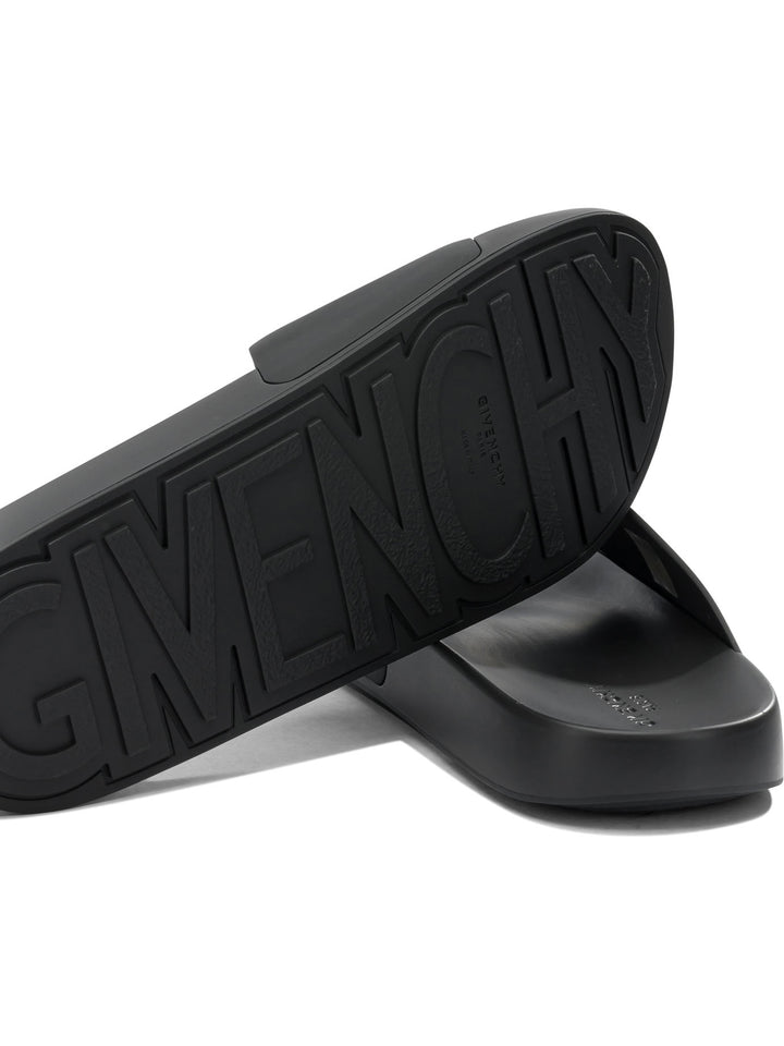 Givenchy Label Sandals - Black | fbd02c2a3ac32c8dcc1fc79ba0c86047a1c1ca1b