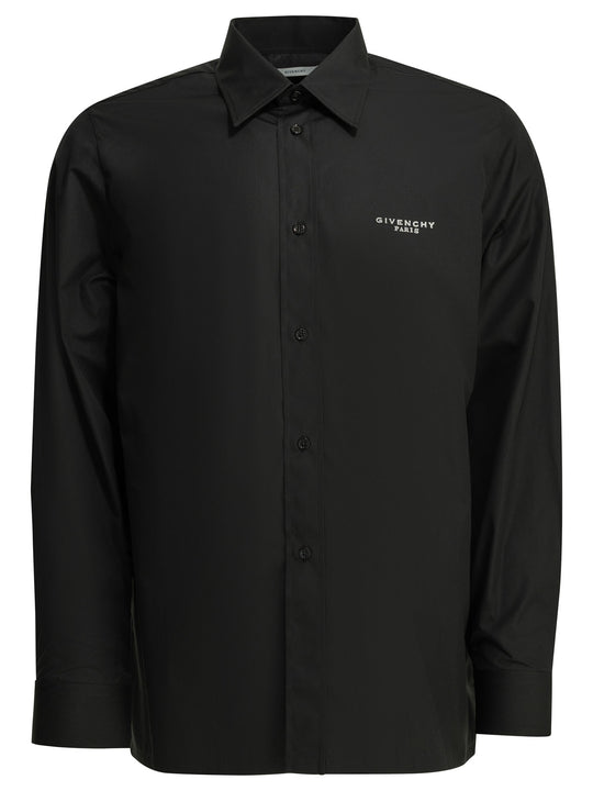 Camicia Casual Con Logo Shirts Black