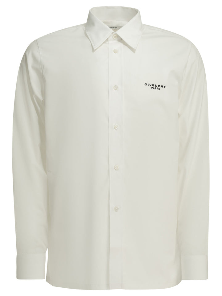 Givenchy Camicia Casual Con Logo Shirts - White | 744b19a468bfe8cc3aefece991a4256cf6503fbe