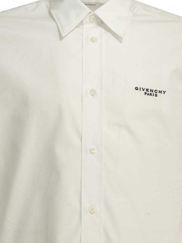 Givenchy Camicia Casual Con Logo Shirts - White | 3b0c454d0c9681ec7abc4107804360b533e4824e