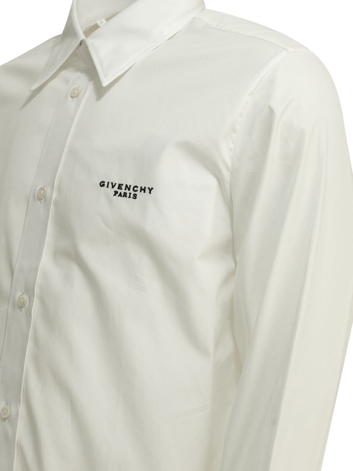 Givenchy Camicia Casual Con Logo Shirts - White | 00007953d629330f73d1bb261c194f9287a58155