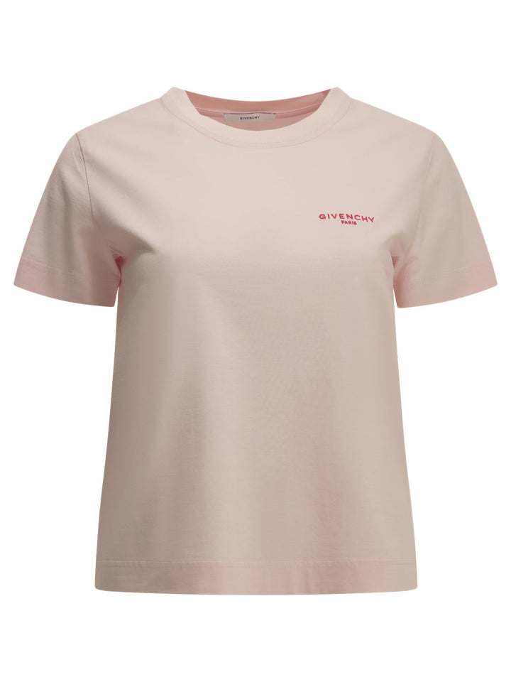 Givenchy Crewneck T-Shirt With Logo T-shirts - Pink | 367ac8e74df29941a133a287d2e8e53bb365fdaf