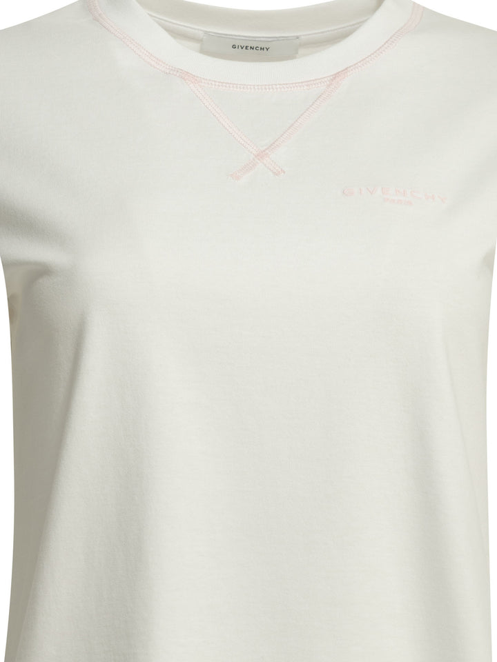 Givenchy Crew-Neck T-Shirt With Logo T-shirts - White | b4433b04a221aa1da5a00cce06e2394115c0d568