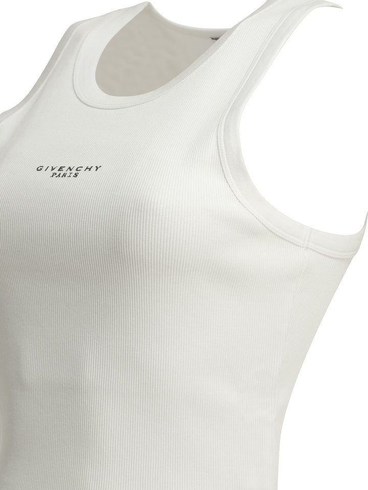 Givenchy Logo Tank Top Tops - White | 49e63d54c47a38e8bc7716ce51bc96c9b8271ec8