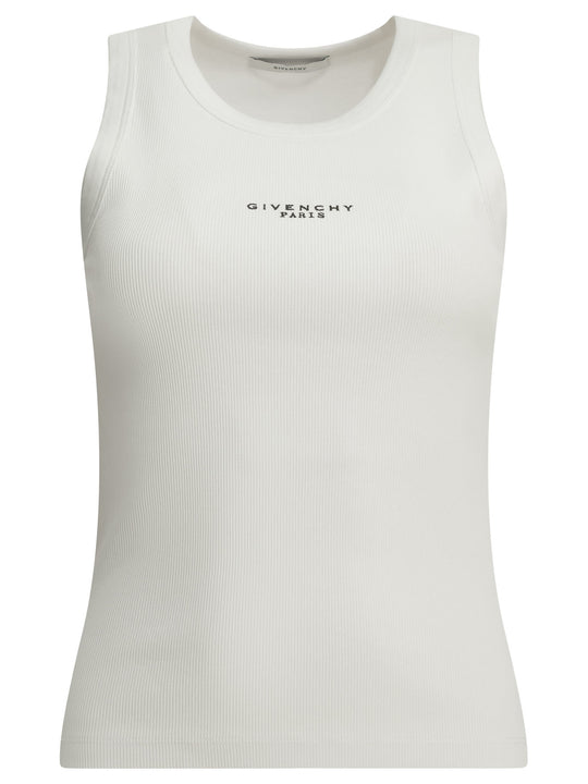 Logo Tank Top Tops White