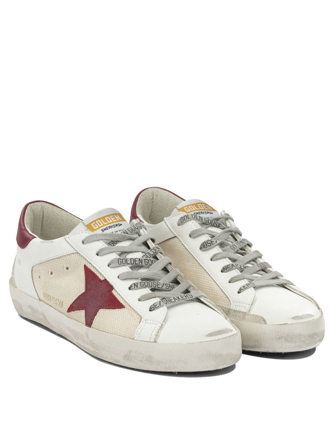 Golden Goose Super Star Double Quarter Sneakers & Slip-On - Red | 19cdc44871fecb9d52d79463750c5dbd5a85eb98