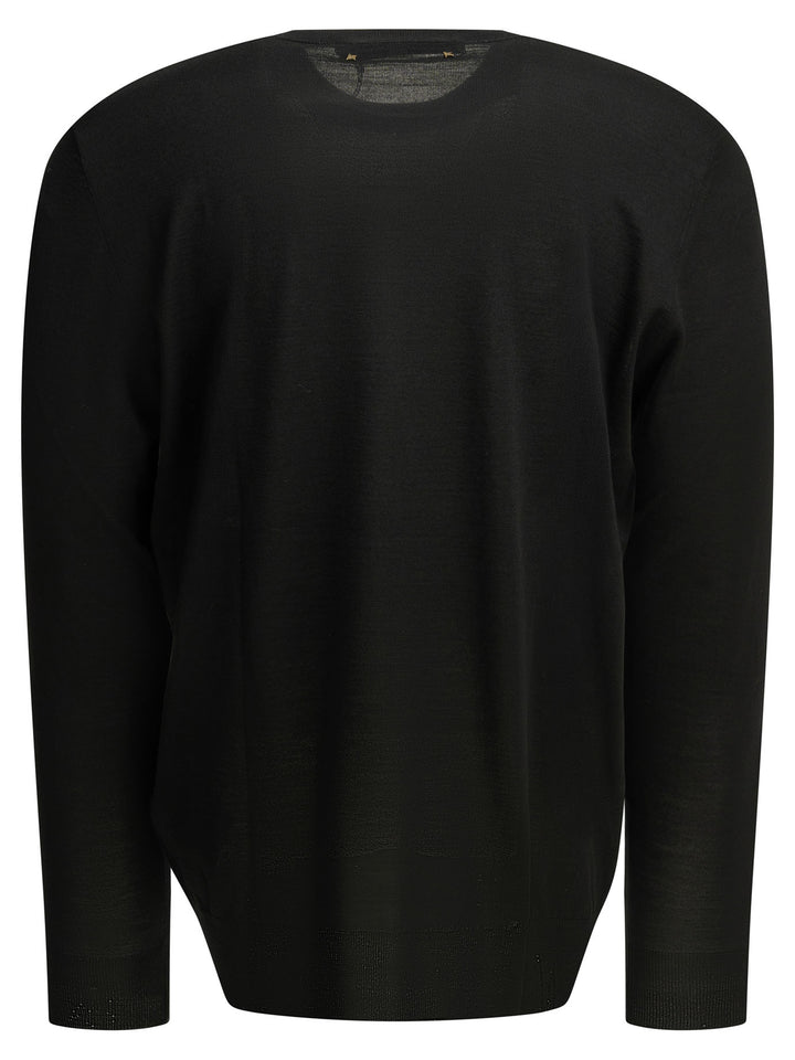 Golden Goose Wool Crew Neck Sweater Knitwear - Black | bd31fc801a3bf1ce515d7361173958dae1b97114