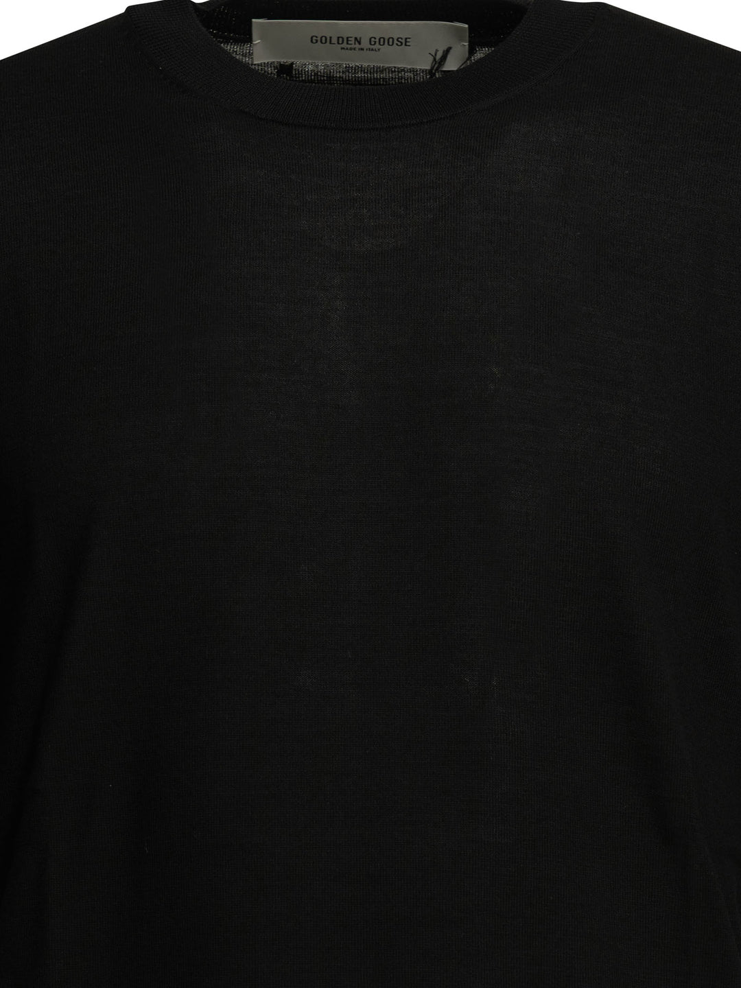 Golden Goose Wool Crew Neck Sweater Knitwear - Black | 3da7d430aedeb51a6f6ee21499968b9702a1056e