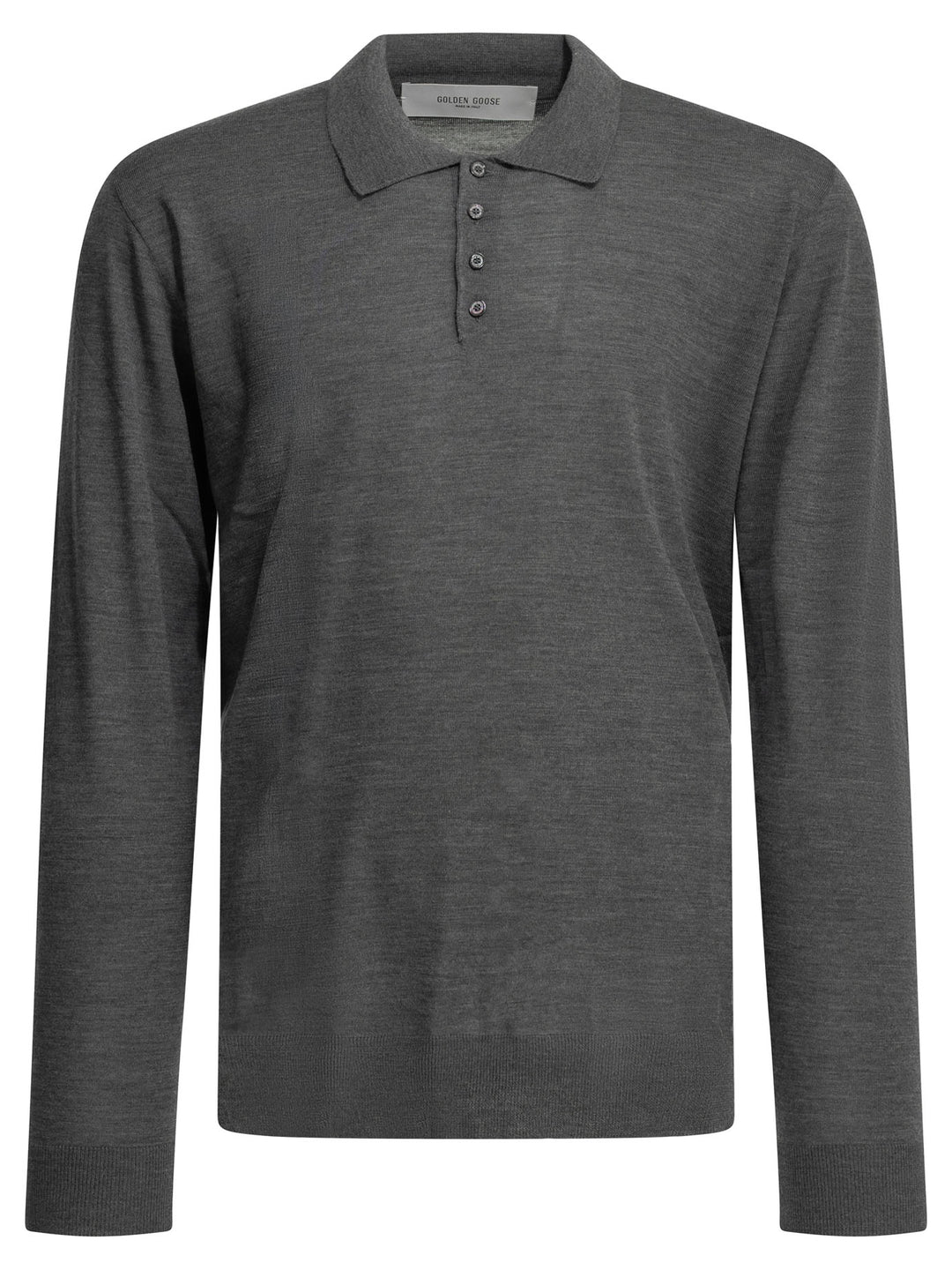 Golden Goose Wool Polo Sweater Knitwear - Grey | ace43917916194c7eb4da15702efb794ceeec3fe