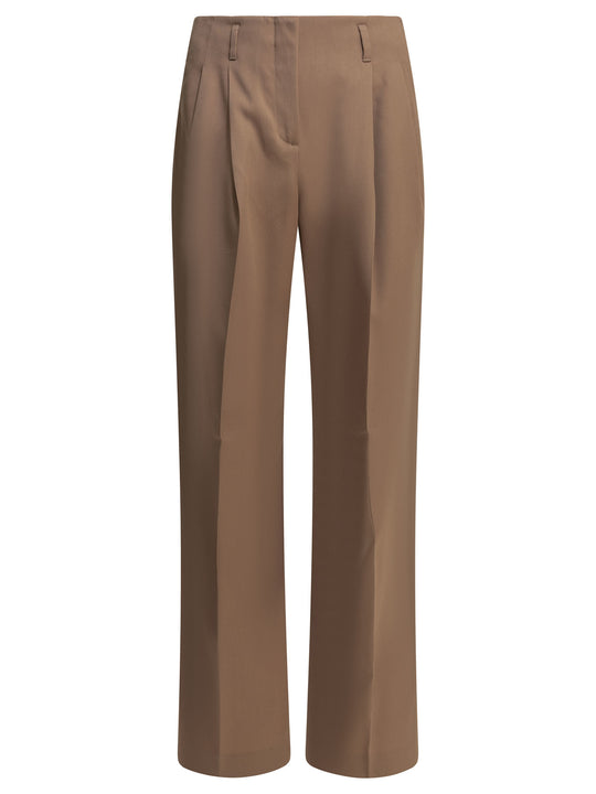 Tailored Pants Made Of Virgin Wool Trousers Pink