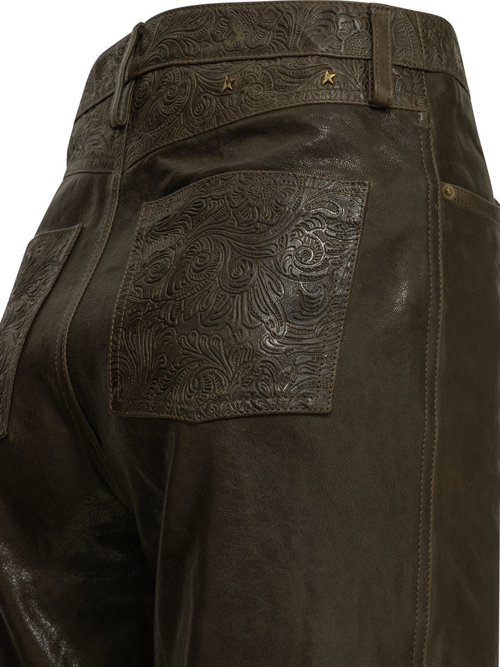 Golden Goose Melany Trousers - Green | 4f1aa9e07b2af05b9108009003a0db73b15a9a61