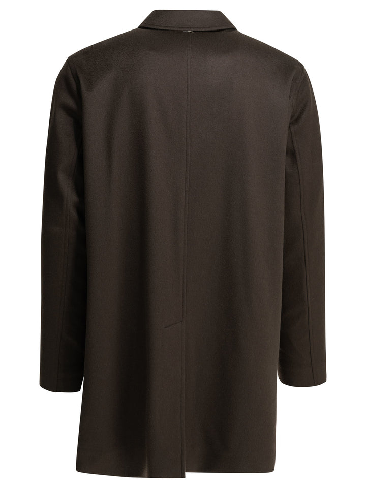 Herno Long Coat Made Of Pure Cashmere Jackets and Coats - Brown | 1ab935e8032bb776b8aeb229166f061afd9a25c0