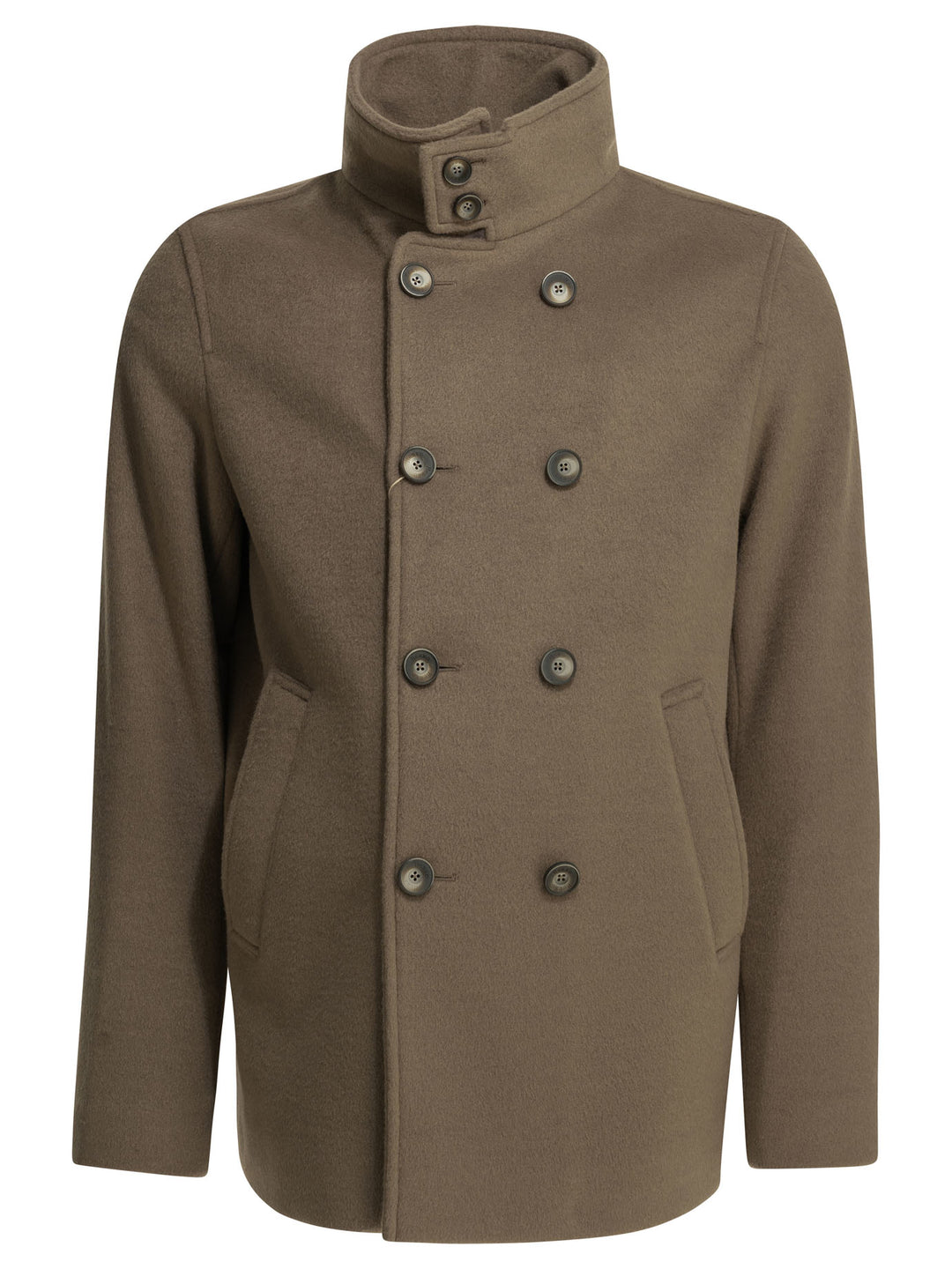 Herno Peacoat Resort Jackets and Coats - Brown | 87b2e473842d846faef81471292c9c6f2f1edc54