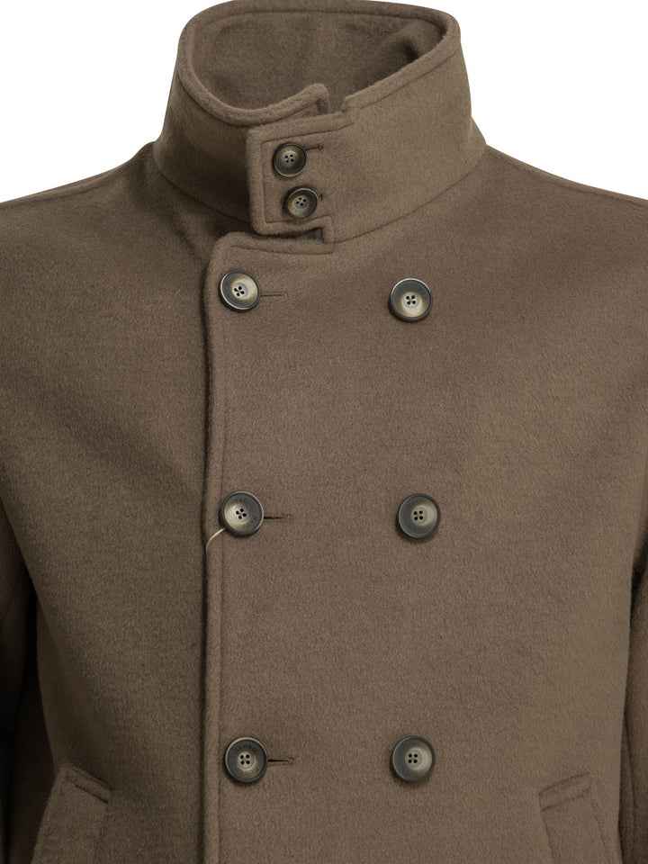 Herno Peacoat Resort Jackets and Coats - Brown | 00b8be43d0e0008cb899ddb79a658fe7ee8486cd