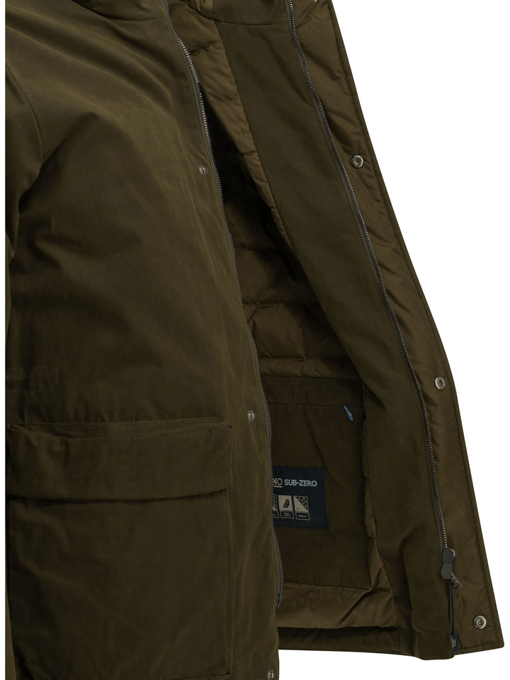 Herno Padded Parka Made Of Technical Cotton Jackets and Coats - Green | 2ac78ed1a7999f26eab095e1a582e6bd79132c2f