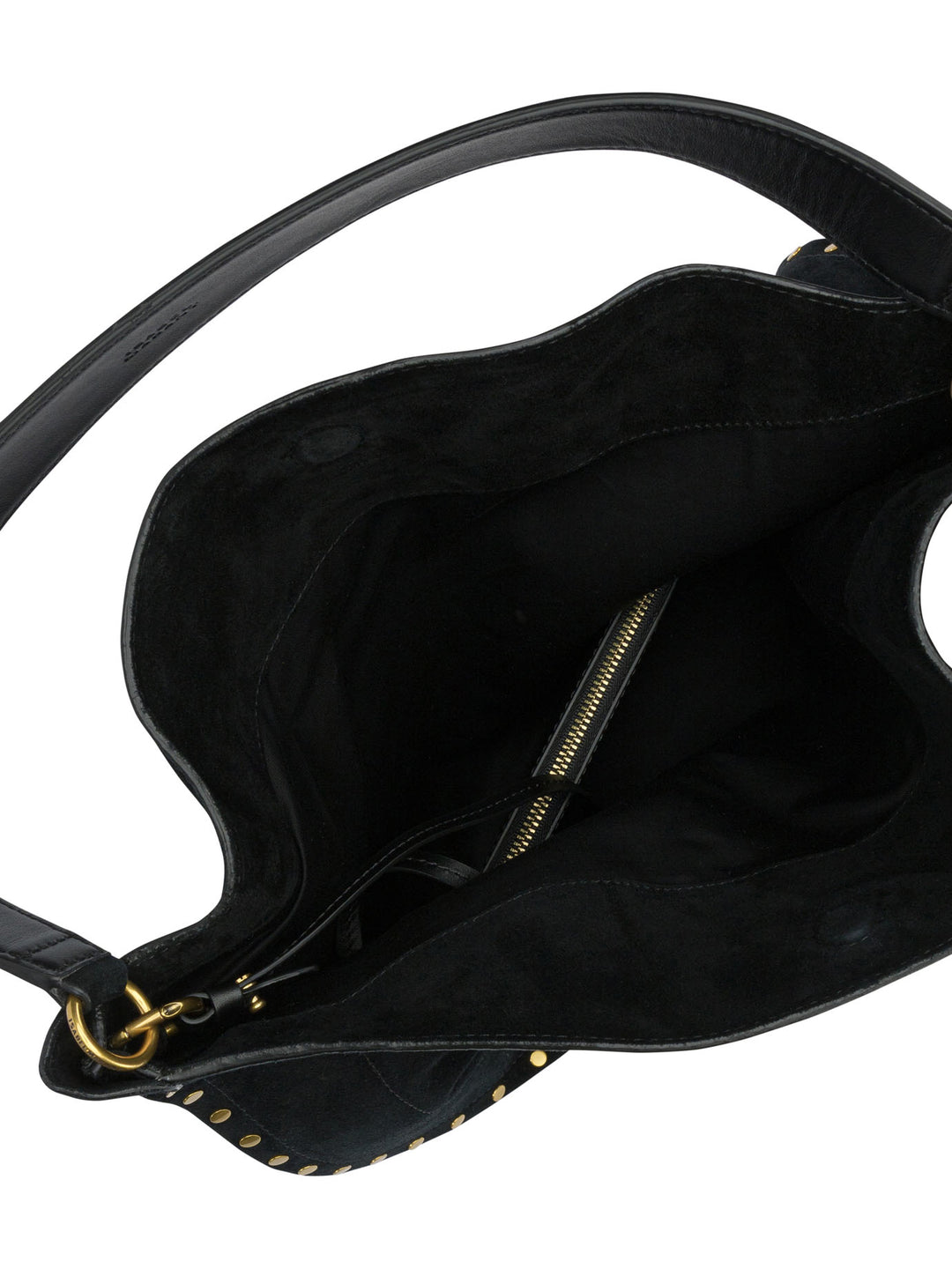Isabel Marant Oskan Hobo Soft Shoulder Bags - Black | e6522ac179df08deaf681d14f3e2e6e9e36f5a47
