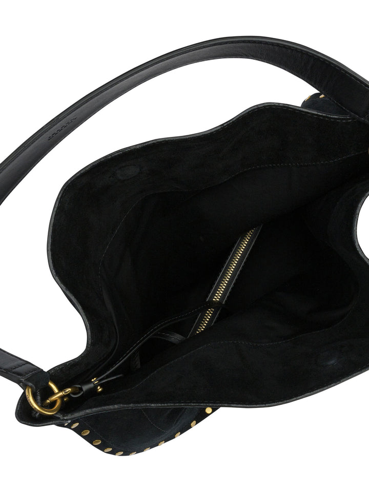 Isabel Marant Oskan Hobo Soft Shoulder Bags - Black | e6522ac179df08deaf681d14f3e2e6e9e36f5a47
