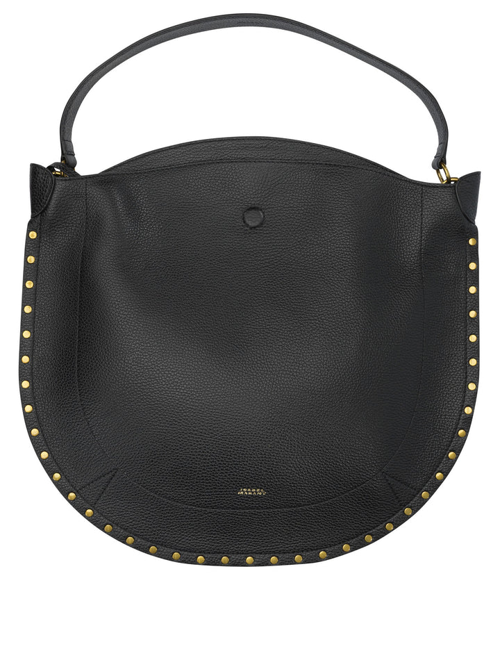 Isabel Marant Oskan Hobo Soft Shoulder Bags - Black | 6d56ba850c7b484a1d9ff1b5983f819c3560fe2e