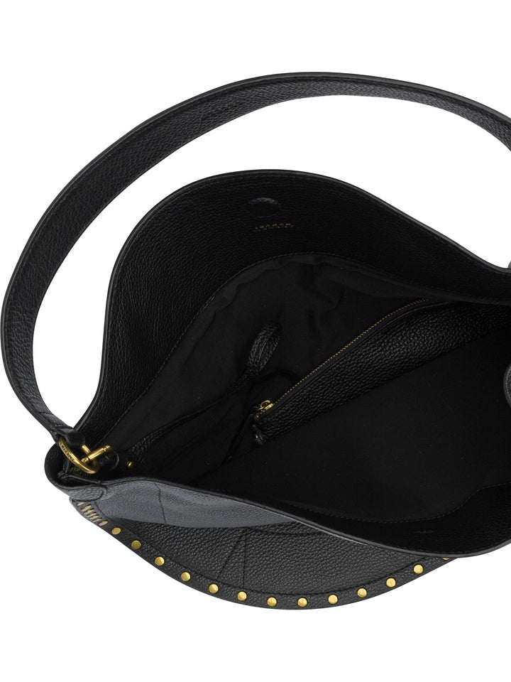 Isabel Marant Oskan Hobo Soft Shoulder Bags - Black | e57bcf165d93375501cee62dfb2e69328bf4d956