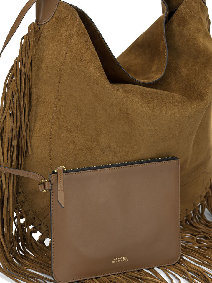 Isabel Marant Oskan Hobo Soft Shoulder Bags - Brown | 8a05647d9e7a9779481926f09fc7ead11f1d81dc