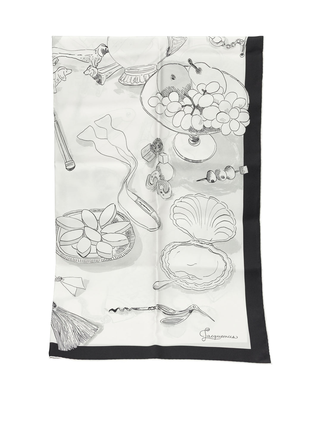 Jacquemus Le Grand Foulard Cocktail Sciarpe & Foulard - White | ebbbac77fb5e75d04c9751f10d587d4d1a58c47f