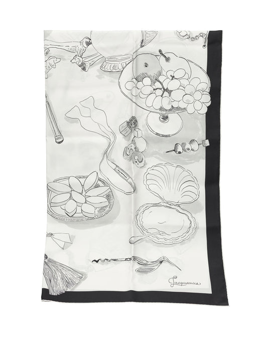 Le Grand Foulard Cocktail Sciarpe & Foulard White