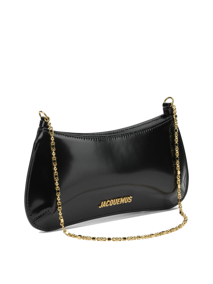 Jacquemus Le Petit Bisou Chaine Shoulder Bags - Black | fec98779b35bb91ae4b6671bd139163e84d6cc32