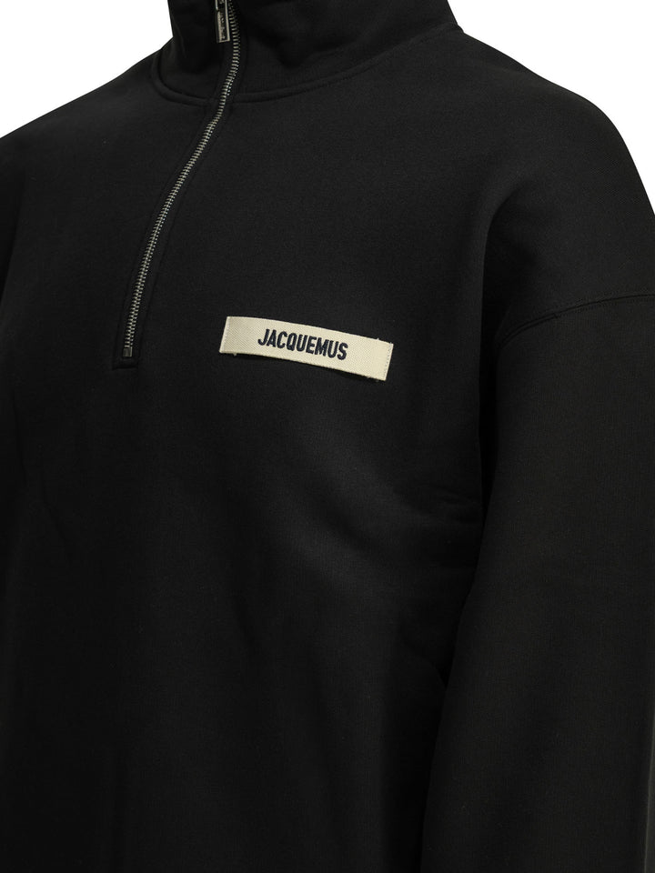 Jacquemus Le Camionneur Gros Grain Sweatshirts - Black | fcd35c91adab3bc9daf1142ee1bdc7b7cdc366f3