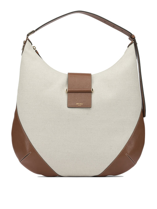Bar Hobo Shoulder Bags Beige