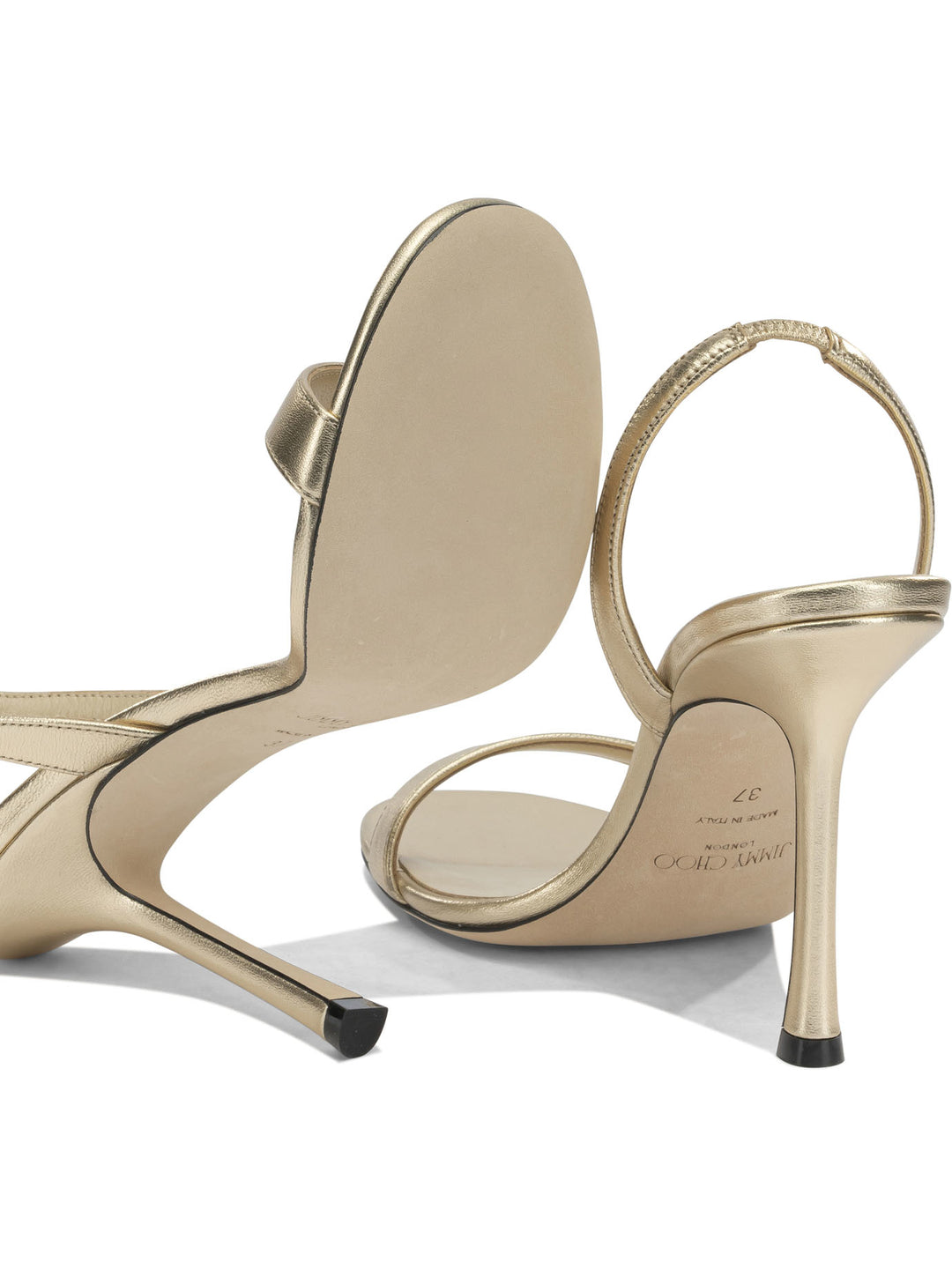 Jimmy Choo Jenn 100mm Sandals - Gold | 421115da736cea63f9be08fcf481b9e42c4946bb