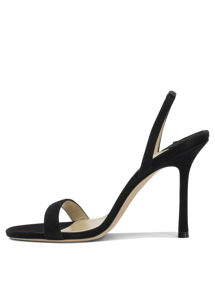 Jimmy Choo Jenn 100mm Sandals - Black | 5b011ee45334f31c8944a66de1d405846eebd726