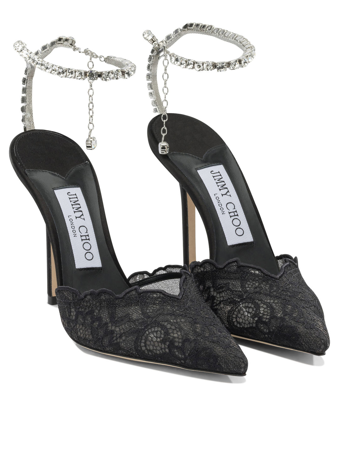 Jimmy Choo Saeda 100mm Heeled shoes - Black | e52518651c6f4dd0bb1457a6b4521d8b61ace978