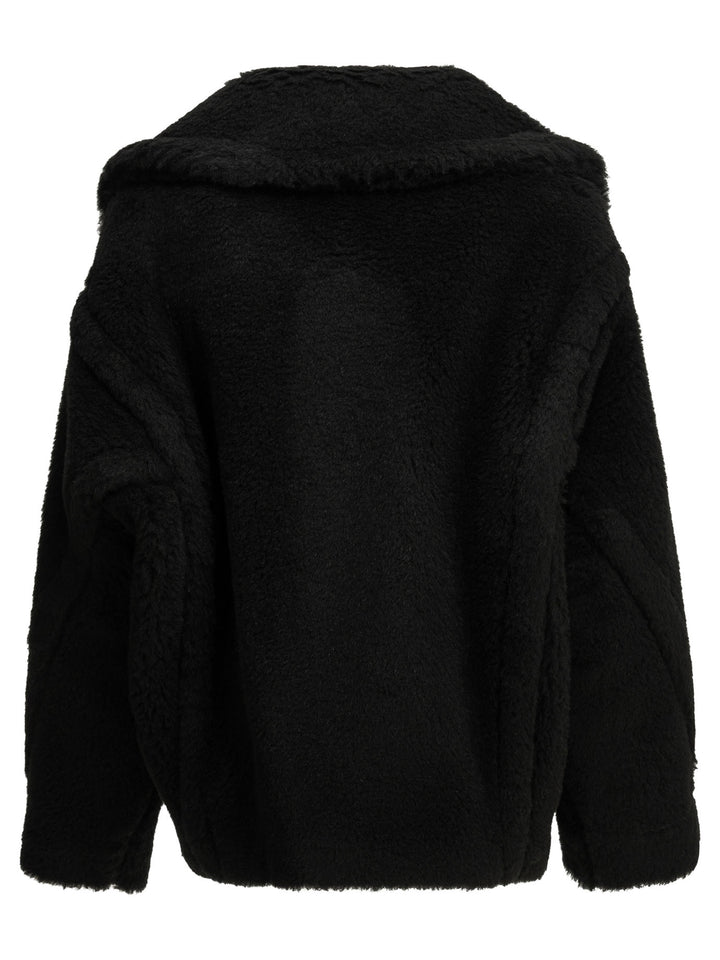 Max Mara Short Alpaca Coat Jackets and Coats - Black | 6a353d744856db4893d0bc5901559cbccc85e423