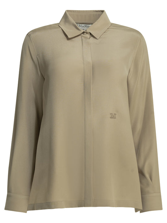 Casual Shirt In Silk CrêPe De Chine Shirts Beige