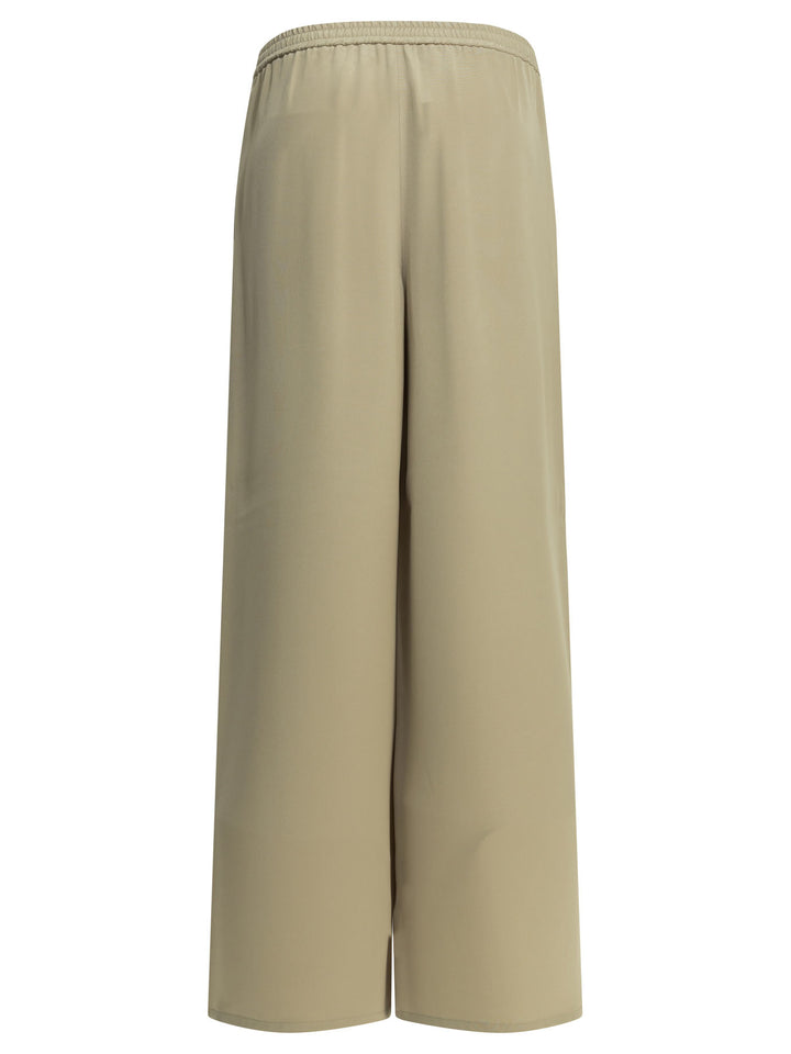 Max Mara Casual Silk Pants Trousers - Grey | 6053c3e80fb0f25c2c1e4d7c821743382b5db021
