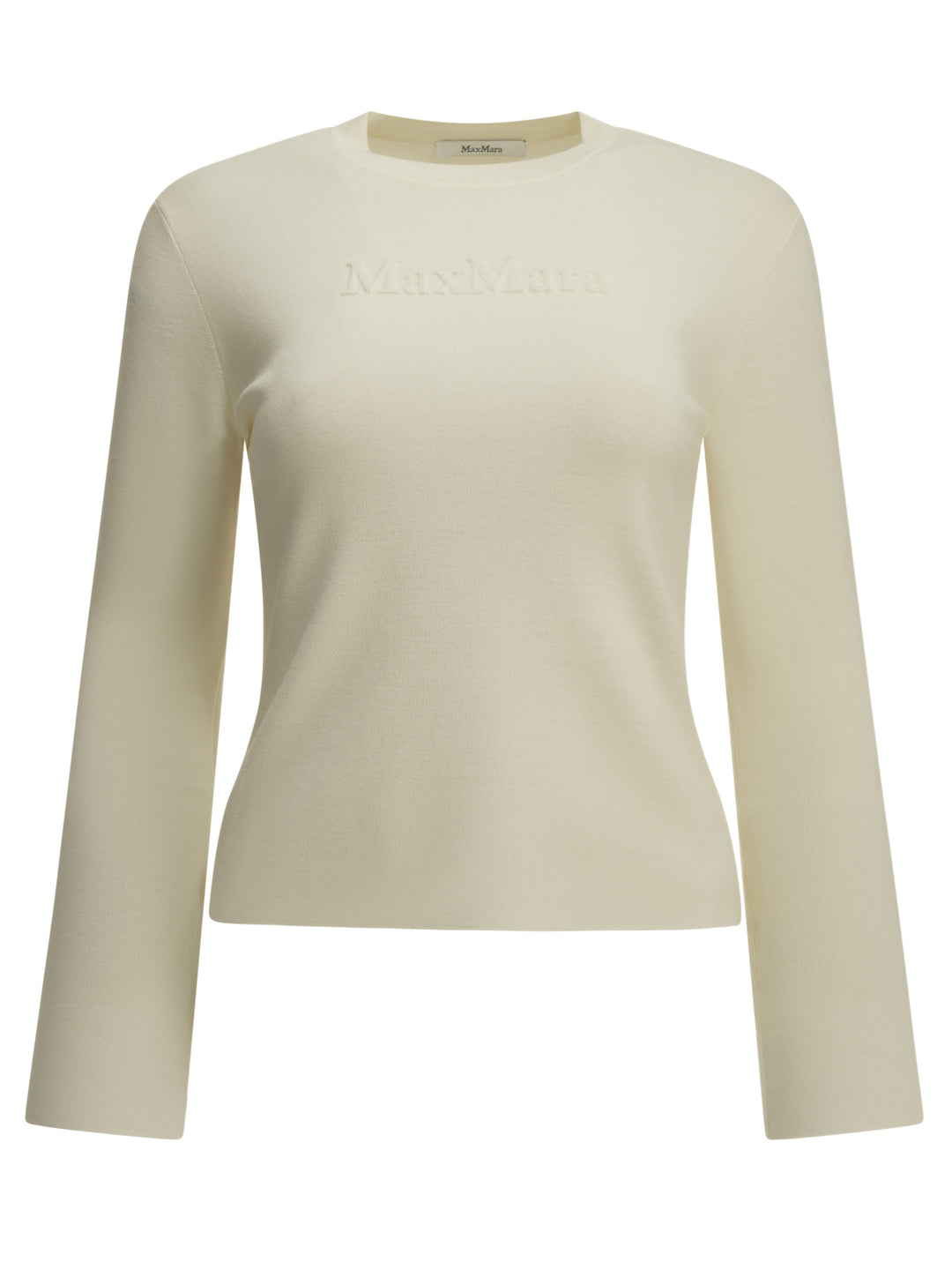 Max Mara Round-Neck T-Shirt Made Of Virgin Wool T-shirts - White | b0ff5912e08d00b58aa652d92e5abcc85bf4a8eb