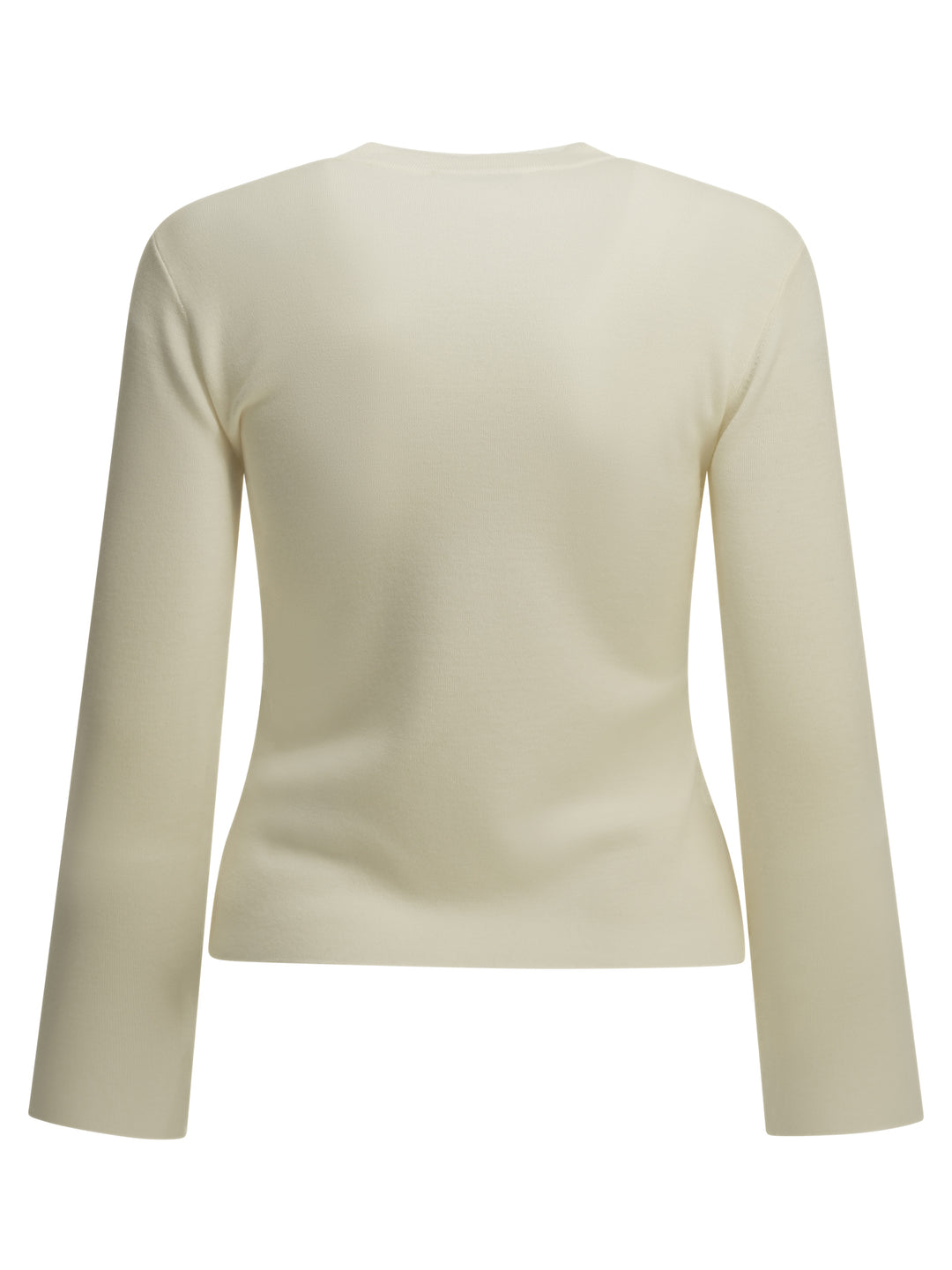 Max Mara Round-Neck T-Shirt Made Of Virgin Wool T-shirts - White | a876b9628794be663abd4f6a11b47a6bcb6817b2