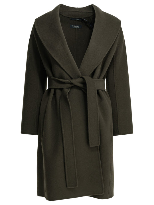 Long Wool Coat Jackets And Coats Green